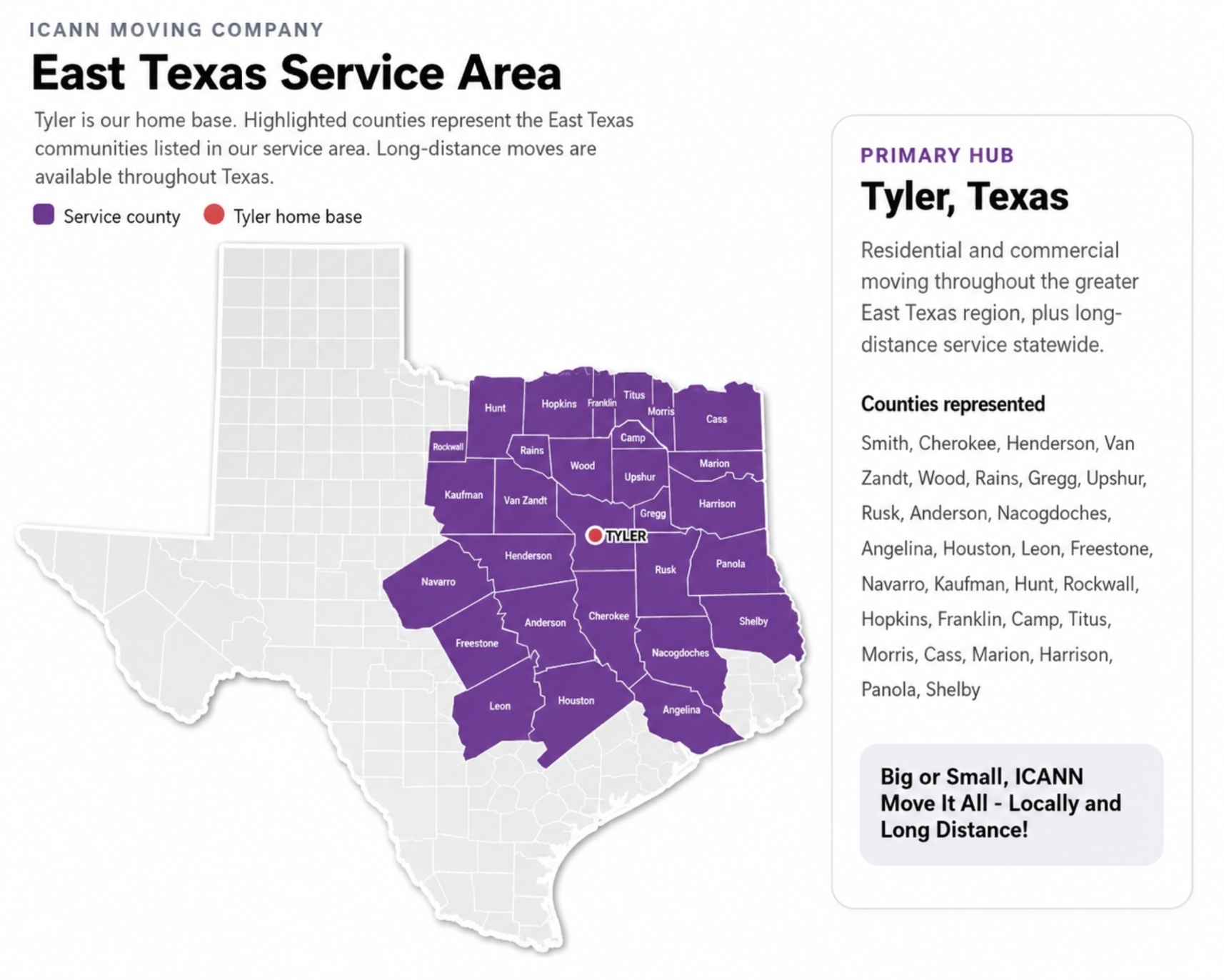 ICANN Moving Service Area Map
